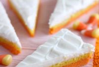 Candy Corn Sugar Cookie Bars Recipe for Halloween Treats