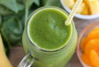 Tropical Pineapple, Orange & Banana Green Smoothie Recipe