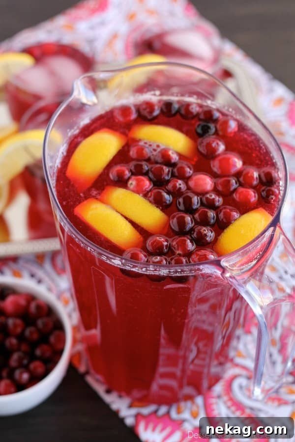 Sparkling Cranberry Punch Recipe for Parties and Holidays 3 Sparkling Cranberry Punch - the perfect beverage for a non-alcoholic party drink or mocktail with only 3 ingredients!