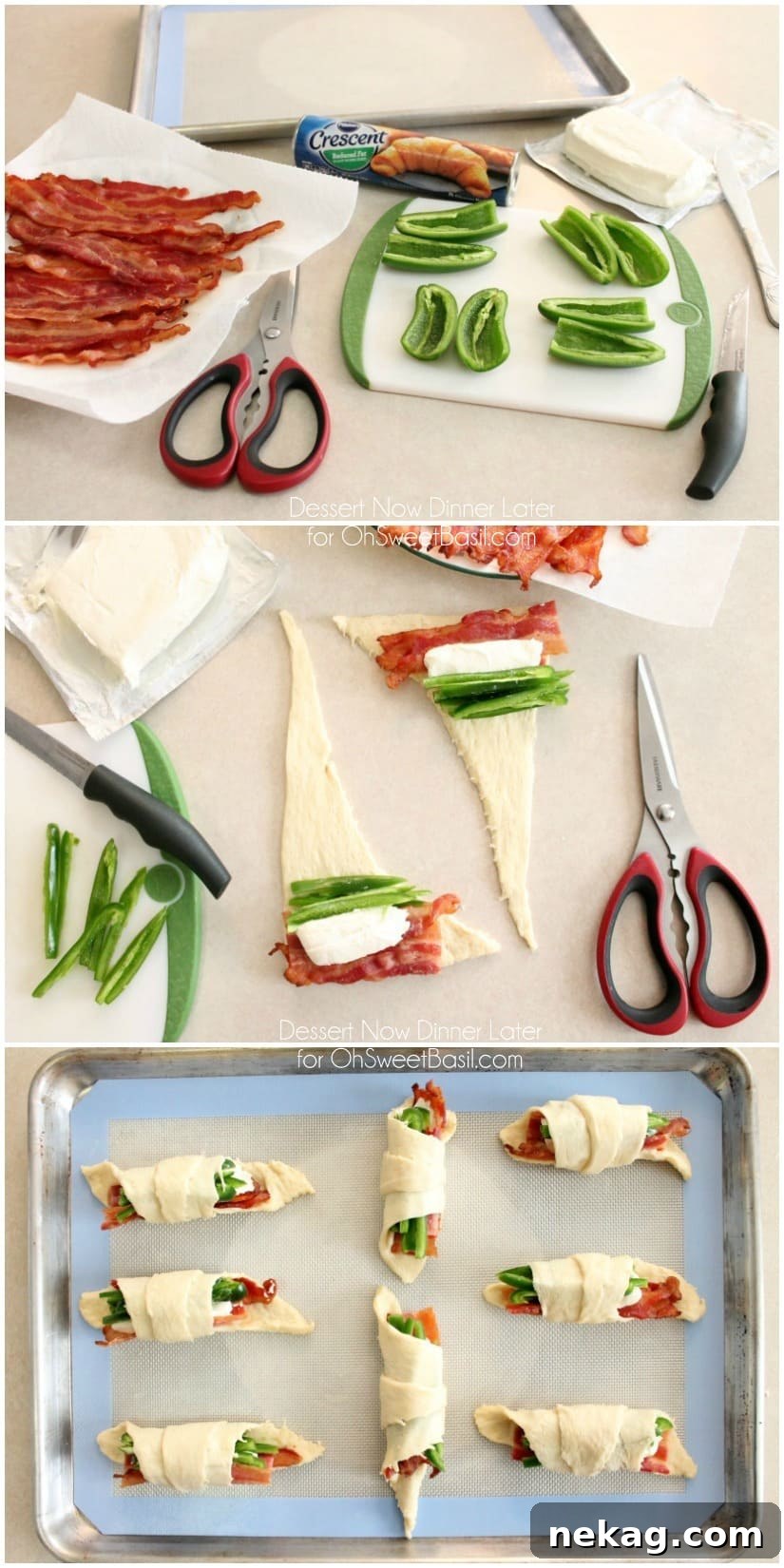 Jalapeno Popper Roll Ups – only 4 ingredients for a tasty snack or appetizer with a kick!
