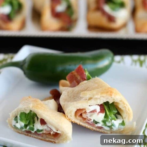Jalapeno Popper Roll Ups – only 4 ingredients for a tasty snack or appetizer with a kick!