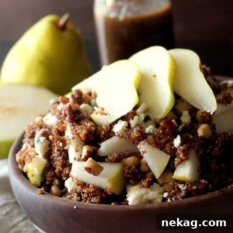 Pear and Gorgonzola Quinoa Salad