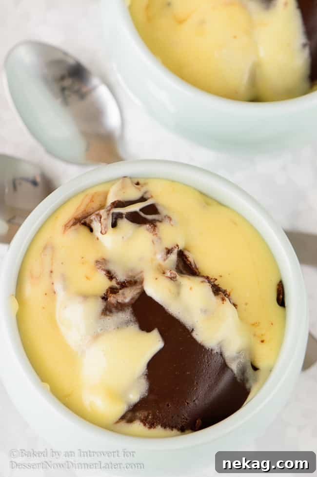 marsmallow fluff pudding with chocolate swirl