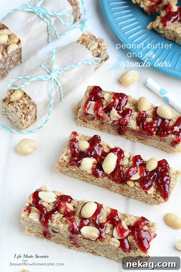 Peanut Butter and Jelly Granola Bars @LifeMadeSweeter