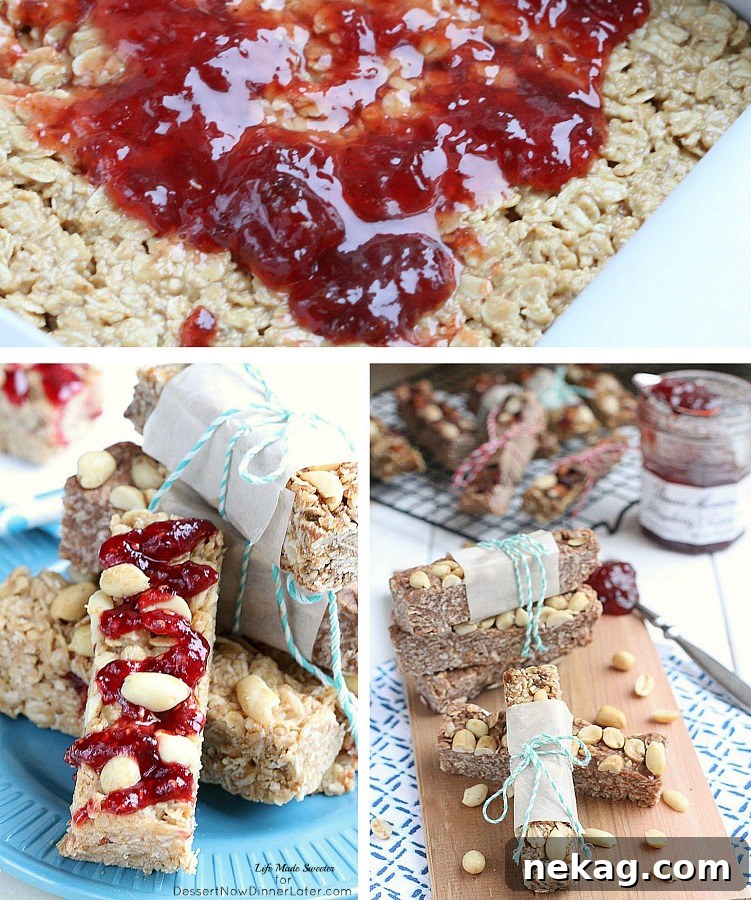 Peanut Butter and Jelly Granola Bars --- from @LifeMadeSweeter