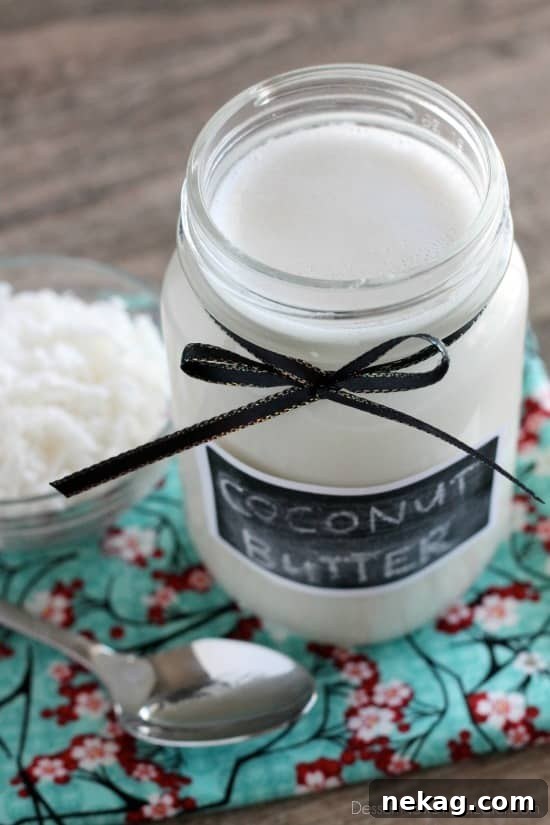Homemade Coconut Butter close-up