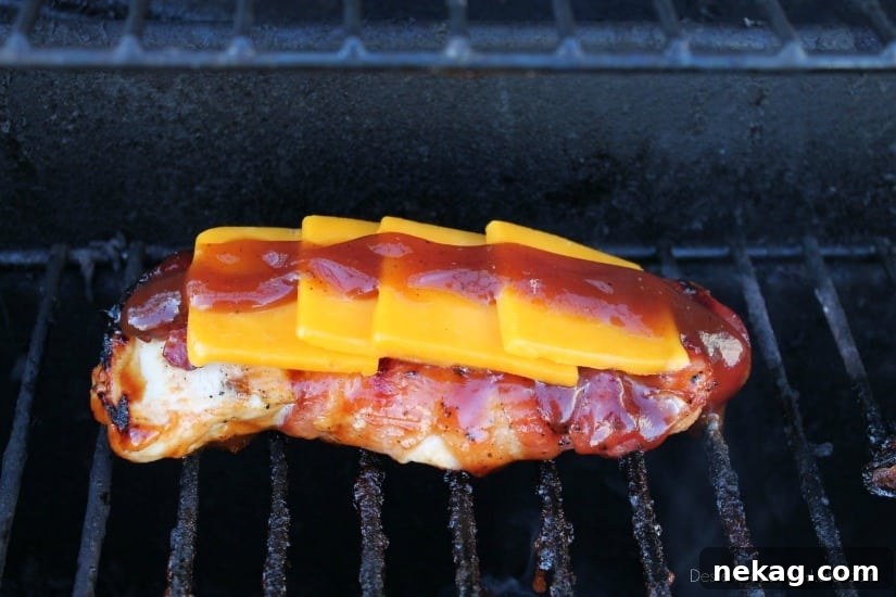 Finished Barbecue Chicken with Bacon and Cheddar