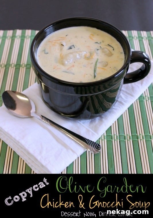 Olive Garden Chicken & Gnocchi Soup