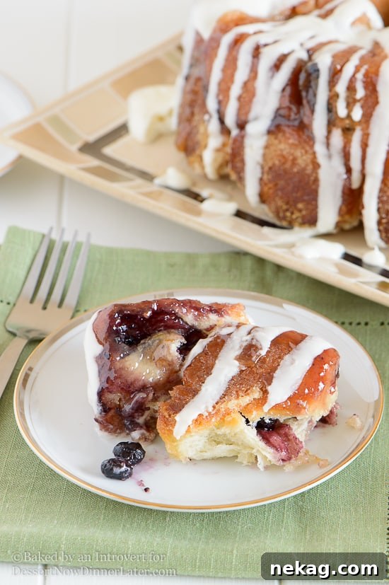 blueberry lemon pull apart bread