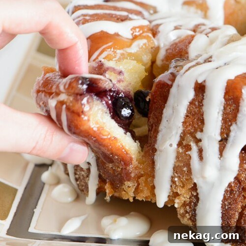 blueberry lemon pull apart bread-4
