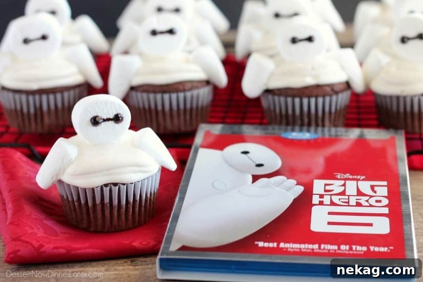 Baymax Cupcakes: Big Hero 6-Themed Treats for Parties 13 Baymax Cupcake Tutorial {Big Hero 6}
