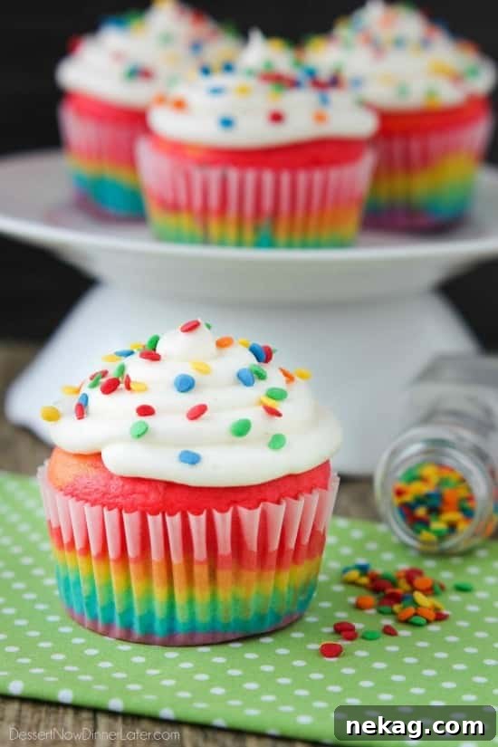 How to Make Colorful Rainbow Cupcakes (With Video Tutorial) 12 Rainbow cupcake update photo 1