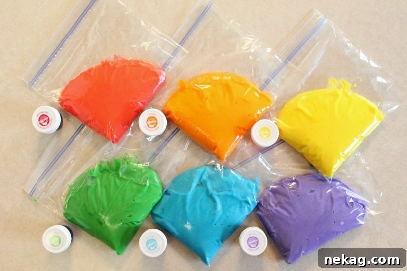 How to Make Colorful Rainbow Cupcakes (With Video Tutorial) 8 Rainbow batter in sandwich bags