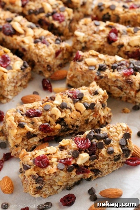 Chocolate Peanut Butter Trail Mix Granola Bars — High-Energy Snack 5 These Peanut Butter Chocolate Trail Mix Granola Bars are made with wholesome ingredients to create homemade granola bars you feel good about eating.