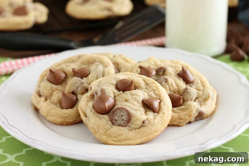 Chewy Soft-Baked Chocolate Chip Cookies Recipe 5 These Soft Baked Chocolate Chip Cookies include a special ingredient to make them perfectly thick, chewy, and soft! Plus tips and techniques for baking the best chocolate chip cookies!