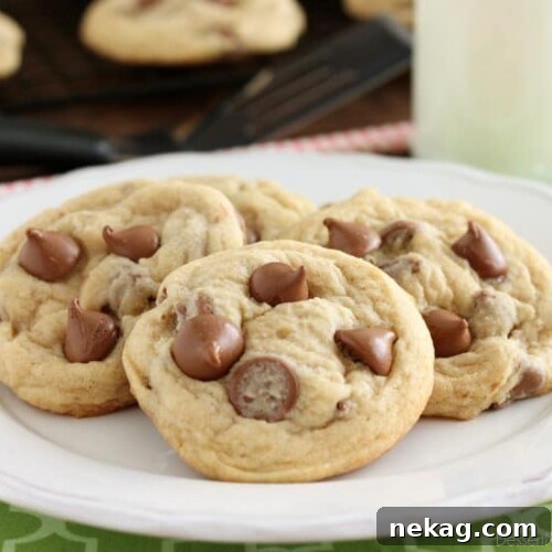 Chewy Soft-Baked Chocolate Chip Cookies Recipe 8 These Soft Baked Chocolate Chip Cookies include a special ingredient to make them perfectly thick, chewy, and soft! Plus tips and techniques for baking the best chocolate chip cookies!