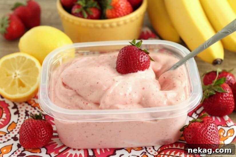 With only 5 ingredients and 5 minutes or less in the food processor (or blender), you can have this healthy Instant Strawberry Banana Frozen Yogurt!