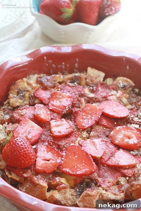Strawberry Cream Cheese French Toast Casserole Recipe 3 Strawberry Cream Cheese French Toast Bake Casserole makes a delicious & easy breakfast or brunch