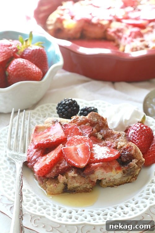 Strawberry Cream Cheese French Toast Casserole Recipe 5 Strawberry Cream Cheese French Toast Bake Casserole makes a delicious & easy breakfast or brunch