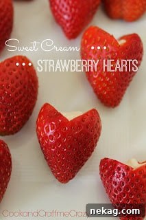 Sweet Cream Strawberry Hearts