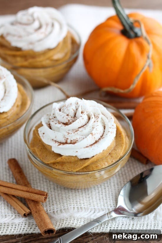Silky Pumpkin Mousse Recipe for Fall Desserts 2 This lightened up Pumpkin Mousse is gluten and dairy free, and full of pumpkin spices! Perfect for a healthier Thanksgiving or fall dessert!