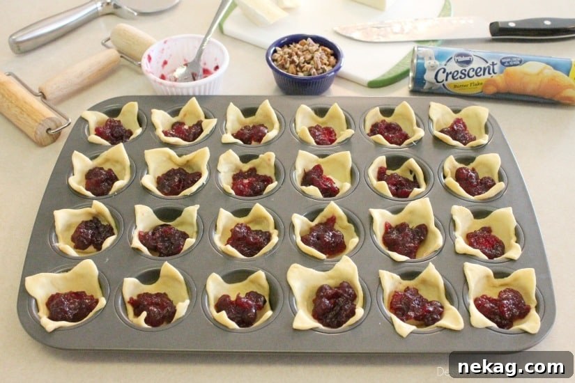 Cranberry Brie Bites: Festive Appetizers with Puff Pastry 8 Cranberry Brie Bites