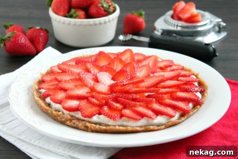 Strawberry and Greek Yogurt Tart Recipe for Fresh Summer Dessert 3 This Strawberry Greek Yogurt Tart is a delicious and healthy Valentine's Day dessert! It's even healthy enough to eat for breakfast too!