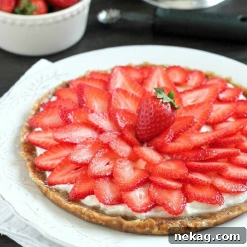 Strawberry and Greek Yogurt Tart Recipe for Fresh Summer Dessert 8 This Strawberry Greek Yogurt Tart is a delicious and healthy Valentine's Day dessert! It's even healthy enough to eat for breakfast too!