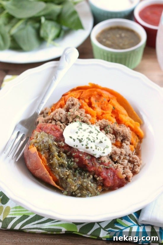 Full of flavor and ingredients that are good for you, this healthy loaded sweet potato will satisfy your hunger and tantalize your tastebuds!