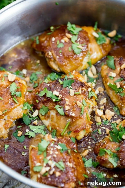 Thai Peanut Skillet Chicken via Eazy Peazy Mealz