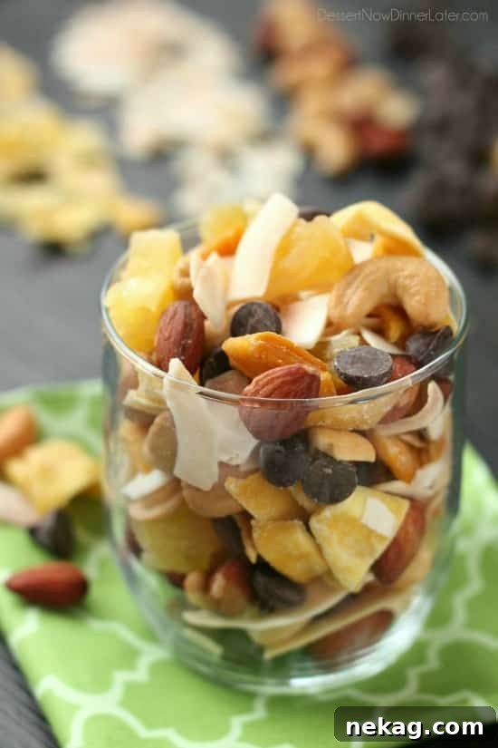 This Tropical Trail Mix is salty, sweet, and full of Sunsweet tropical flavors! A great on-the-go snack!