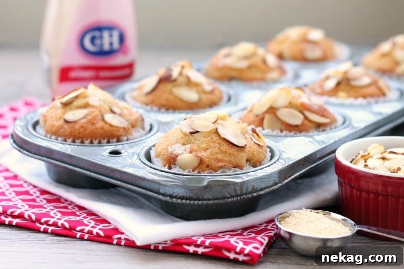 Honey Almond Muffins Recipe with Crunchy Streusel Topping 3 Almond extract and C&H® Honey Granules flavor these easy and lightly sweet breakfast muffins.