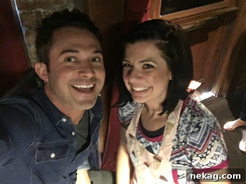 Selfie with previous Cupcake Wars host, Justin Willman