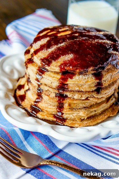 Churro Pancakes // The Love Nerds