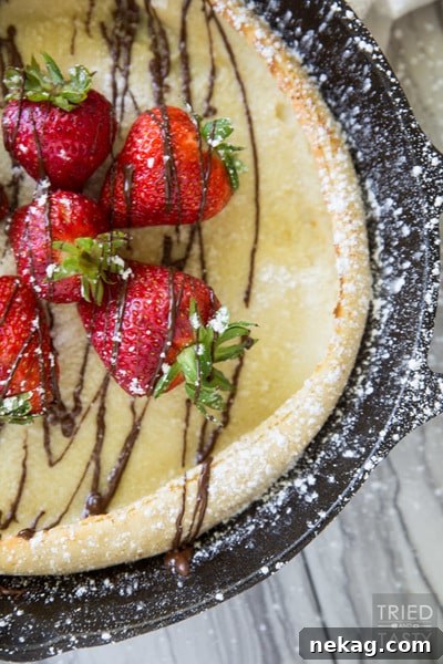 Chocolate Covered Strawberry Dutch Baby Pancakes // Tried and Tasty