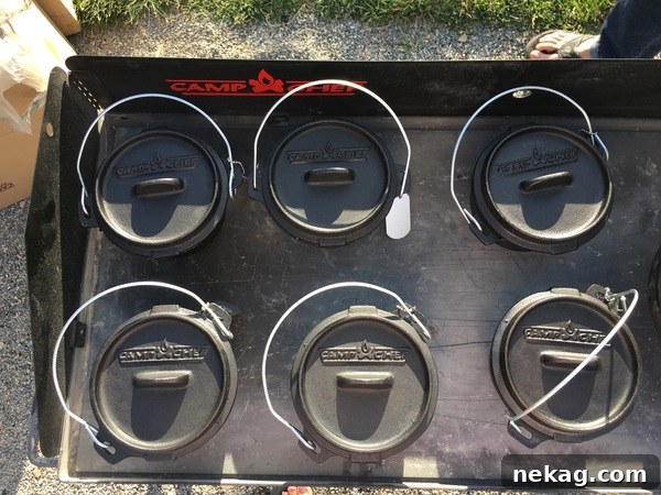 Camp Chef -- 3/4-Quart Mini Dutch Ovens and Camp Table with Legs #FeedYourOUTside