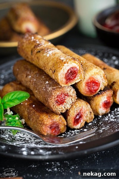 Cherry Cheesecake French Toast Roll-Ups // Life Made Sweeter