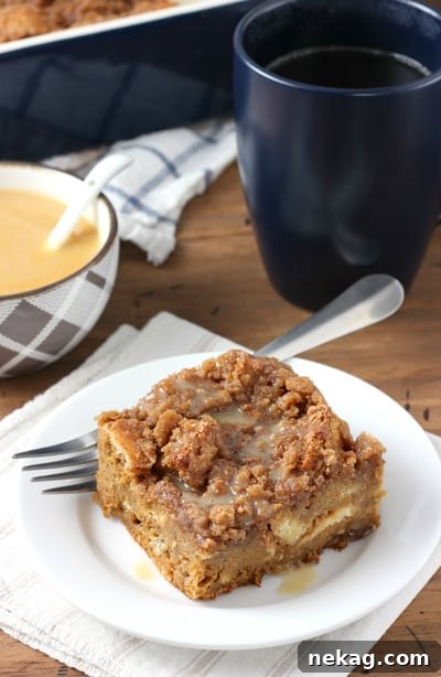 Eggnog Gingerbread French Toast Bake // A Kitchen Addiction