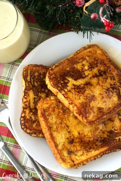 Eggnog French Toast // Cupcake Diaries
