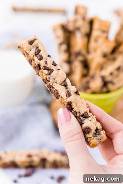 Chocolate Chip Cookie Sticks