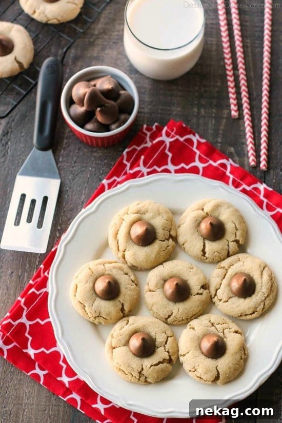 Close up of a Peanut Butter Blossom