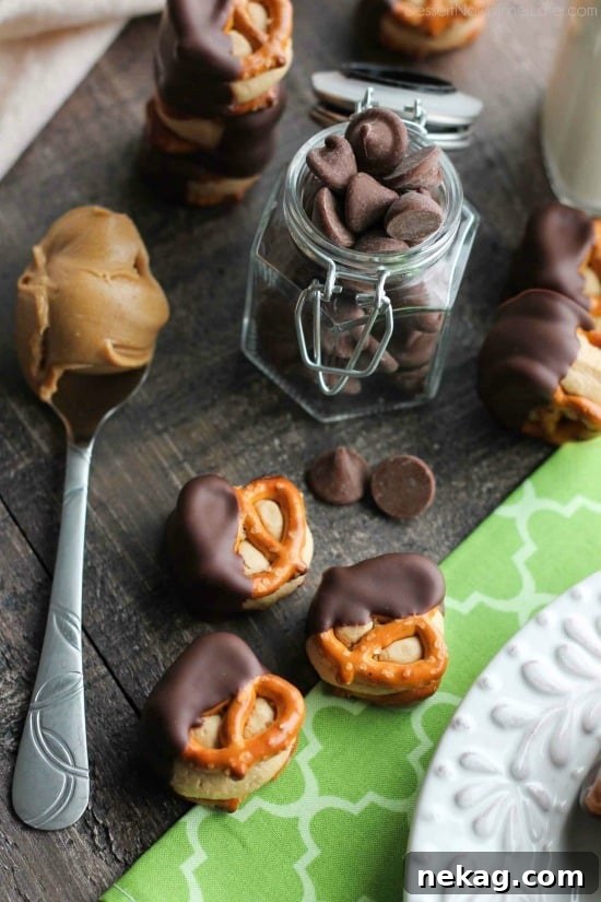 Peanut Butter Pretzel Bites Recipe — Sweet & Salty Snack Ideas 3 Peanut Butter Balls are made into pretzel bites for a salty-sweet addicting treat! Perfect for parties or Christmas neighbor gifts!