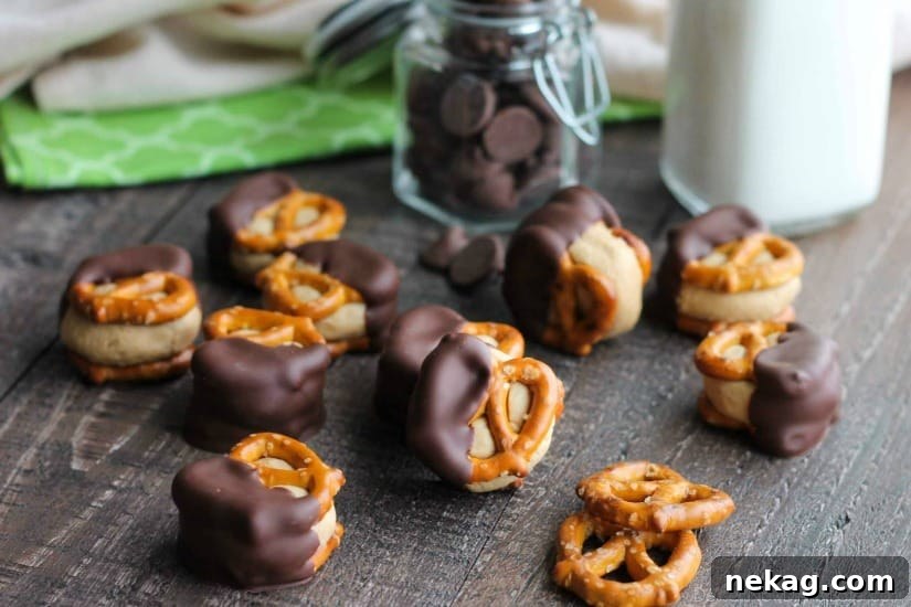 Peanut Butter Pretzel Bites Recipe — Sweet & Salty Snack Ideas 5 Peanut Butter Balls are made into pretzel bites for a salty-sweet addicting treat! Perfect for parties or Christmas neighbor gifts!