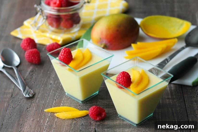 Chinese Mango Pudding is creamy, smooth, and full of sweet mango flavor. Plus it's simple to make. A great dessert for Chinese New Year!