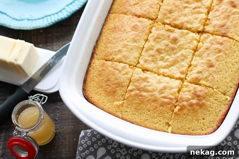 This is the BEST sweet corn bread recipe! It's sweet, moist, buttery, and light thanks to an additional technique. It will quickly become your favorite sweet corn bread recipe!