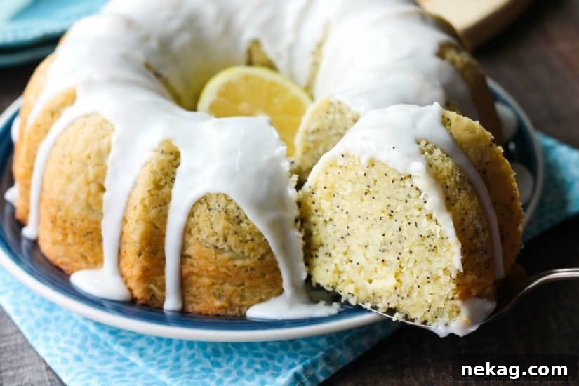 Zesty Lemon Poppy Seed Bundt Cake Recipe 4 Lemon Poppy Seed Bundt Cake is perfectly moist, full of citrus flavor, and topped with a zesty lemon glaze.