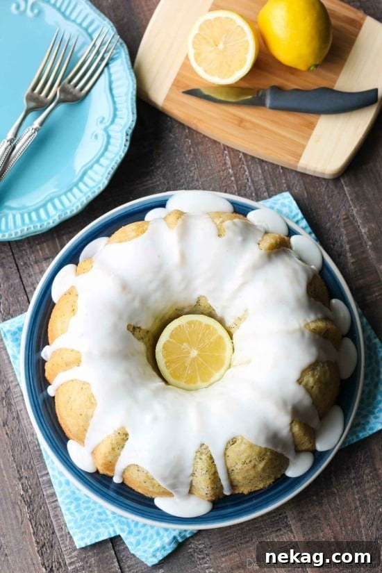 Zesty Lemon Poppy Seed Bundt Cake Recipe 5 Lemon Poppy Seed Bundt Cake is perfectly moist, full of citrus flavor, and topped with a zesty lemon glaze.