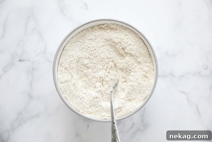 Dry ingredients in a bowl.