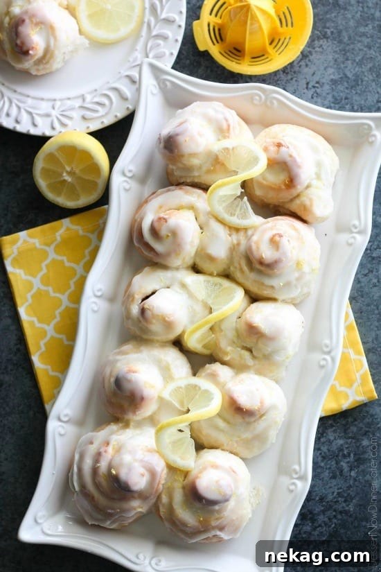 Lemon Cream Cheese Sweet Rolls are tangy and sweet with a hint of cream cheese, plus easy to make with frozen dough!
