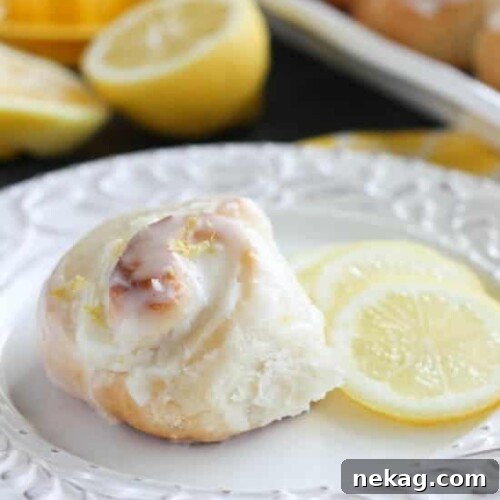 Lemon Cream Cheese Sweet Rolls are tangy and sweet with a hint of cream cheese, plus easy to make with frozen dough!